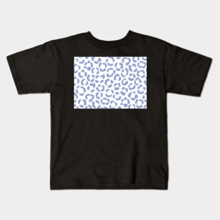 blue cheetah print Kids T-Shirt